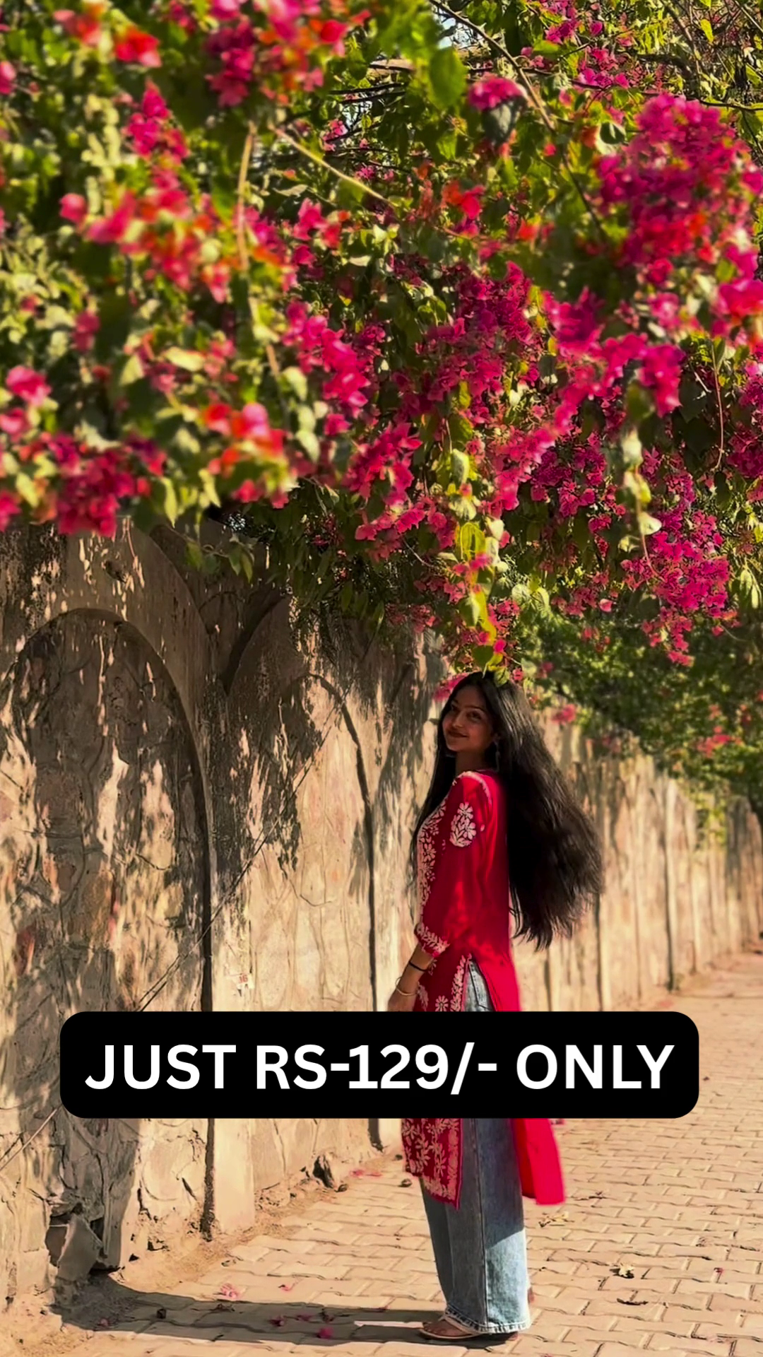 ❤️✨ Bold Red Elegance with Classic Ethnic Charm ✨❤️