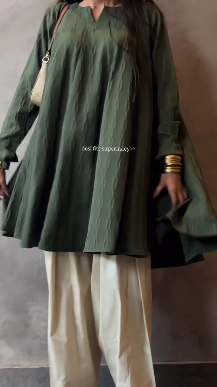 💚✨ Deep Forest Green Desi Fit — Minimal, Elegant & Timeless ✨💚