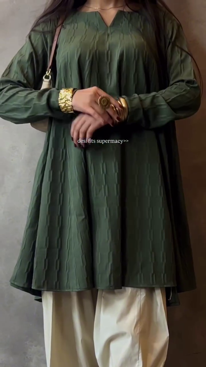 💚✨ Deep Forest Green Desi Fit — Minimal, Elegant & Timeless ✨💚