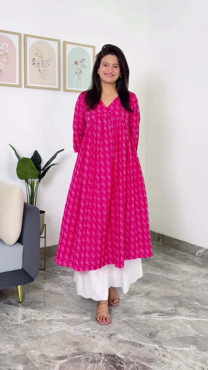 Ivory Bloom A-Line Embroidered Kurti Set 🤍 | Premium Cotton Elegance | Chic Everyday & Festive Wear Collection