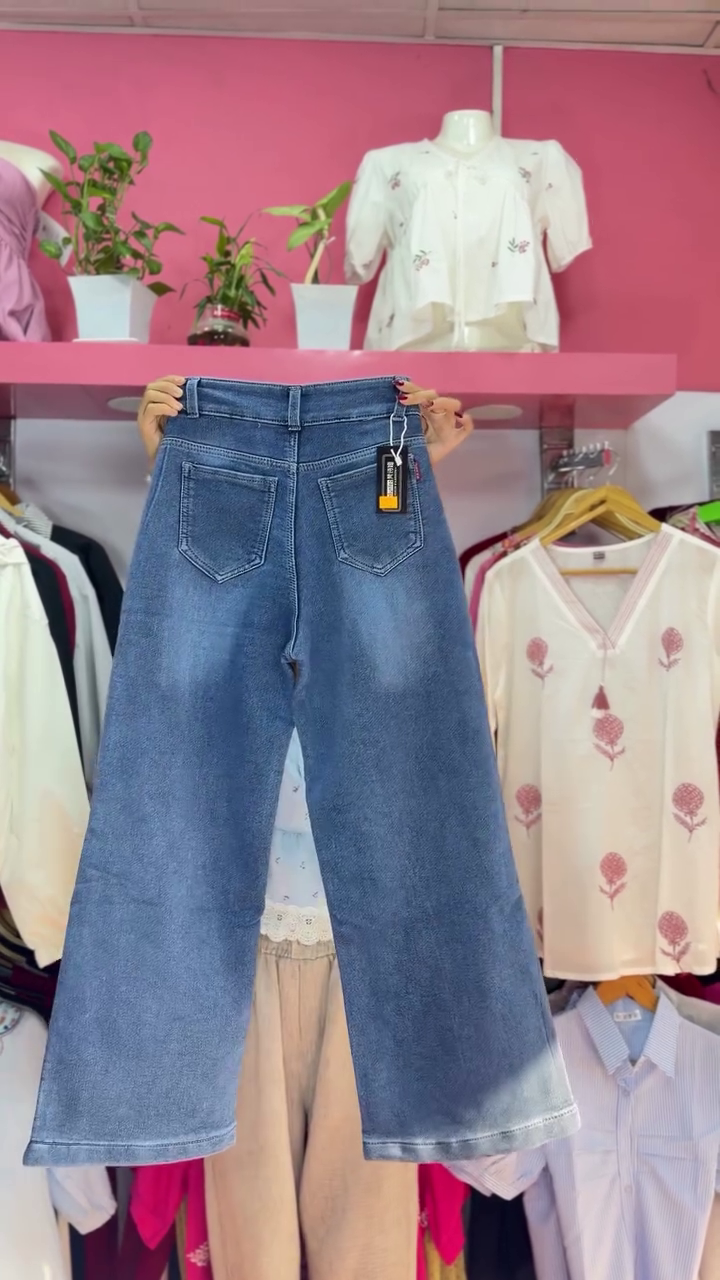 Urban Chic High-Waist Wide Leg Jeans ✨ | Premium Denim Palazzo Pants | Trendy Street Style Collection