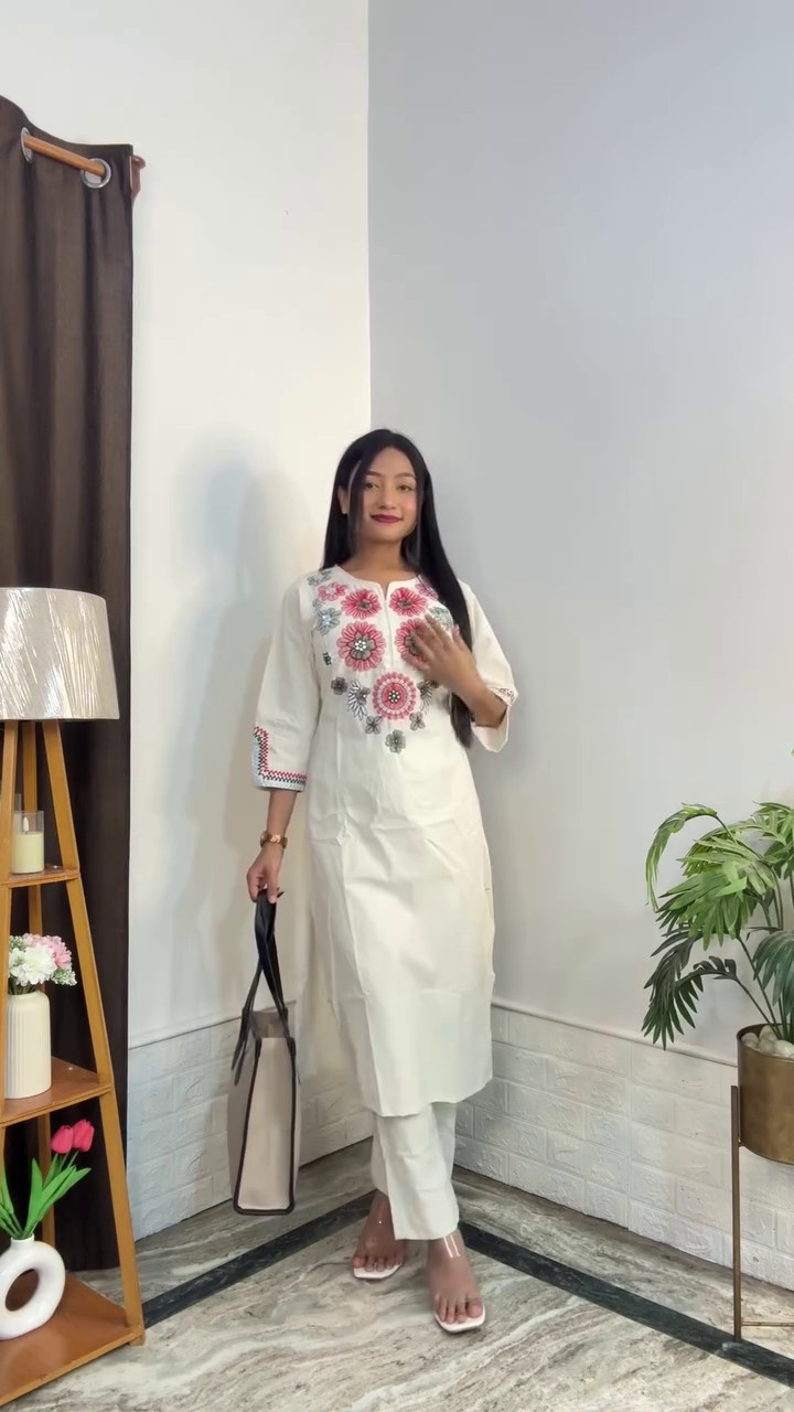 Ruby Bloom Printed Kurta Set 🌺❤️ | Elegant Ethnic Co-Ord Suit for Everyday Grace & Festive Style