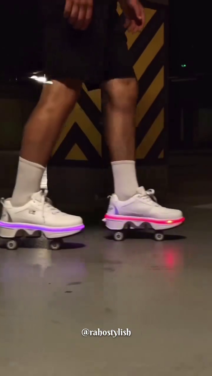 “GlowRide LED Roller Sneakers 🌈 | 2-in-1 Light-Up Skate Shoes”