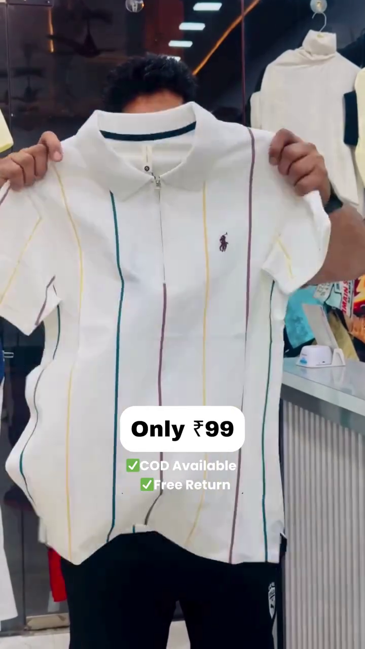 👕✨ Premium Men's Vertical Stripe Polo T-Shirt | Soft Cotton Blend Casual Half Sleeve Polo for Everyday Smart Style ✨👕