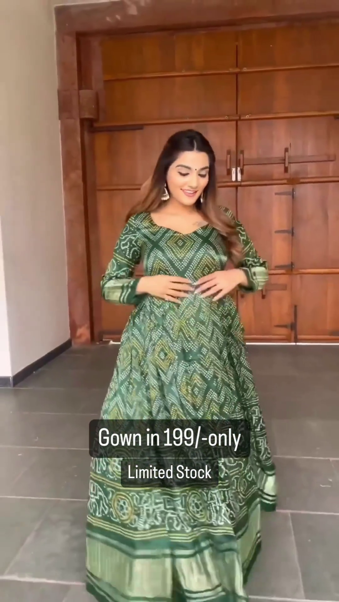 🌿✨ Elegant Green Printed Anarkali Gown for Women | Premium Ethnic Flared Dress | Festive, Casual, Party & Wedding Wear Collection ✨🌿