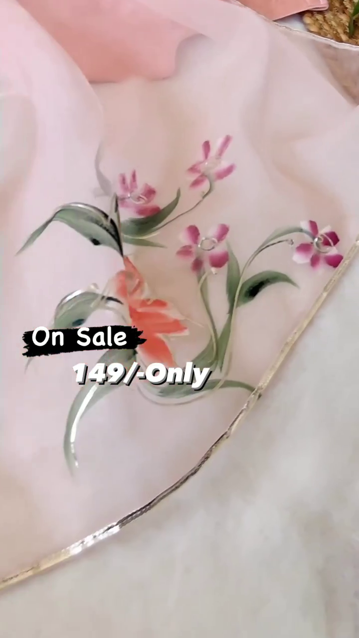 🌸✨ Premium Blush Pink Organza Floral Embroidered Saree with Designer Blouse | Elegant Wedding, Party & Festive Wear for Women ✨🌸