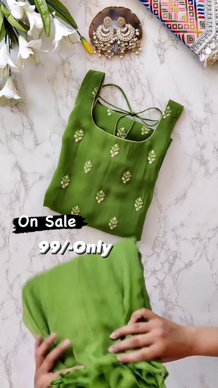 💚✨ Premium Olive Green Designer Embroidered Saree Blouse | Elegant Ethnic, Wedding & Festive Wear Blouse for Women ✨💚